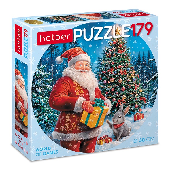 Игра пазлы 179 дет. "праздник у ёлочки" (hatber)