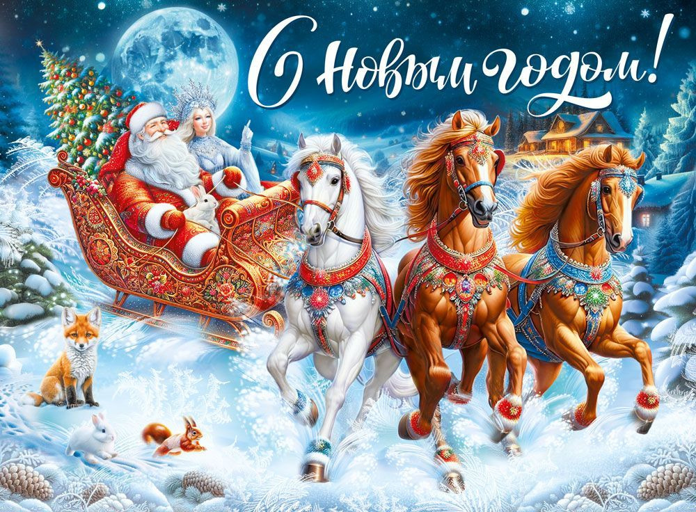 Плакат "с новым годом!" а2