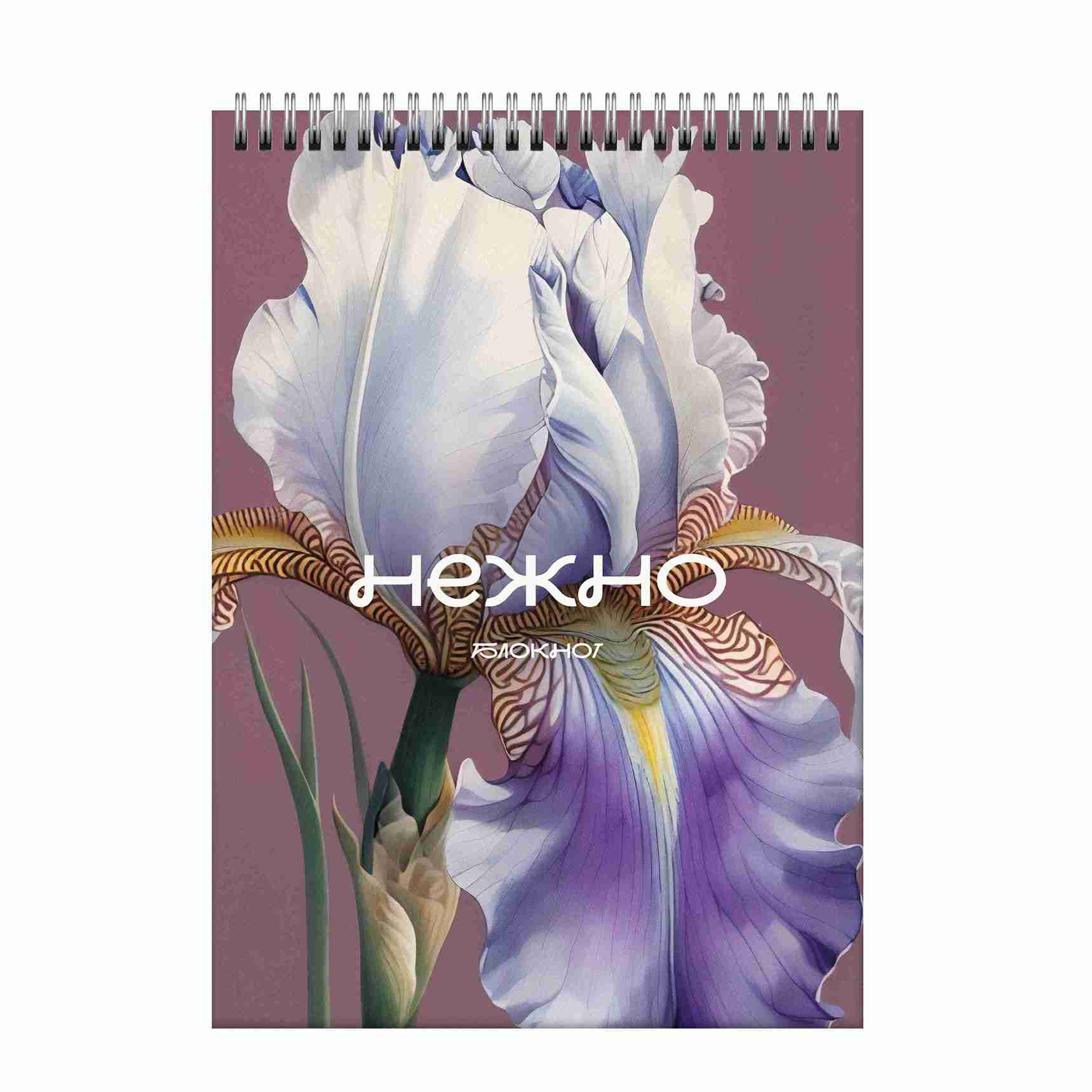 блокнот а5 гребень 60л. кл. "цветение-1" (listoff) Блокнот а5 гребень 60л. кл. "цветение-1" (listoff)