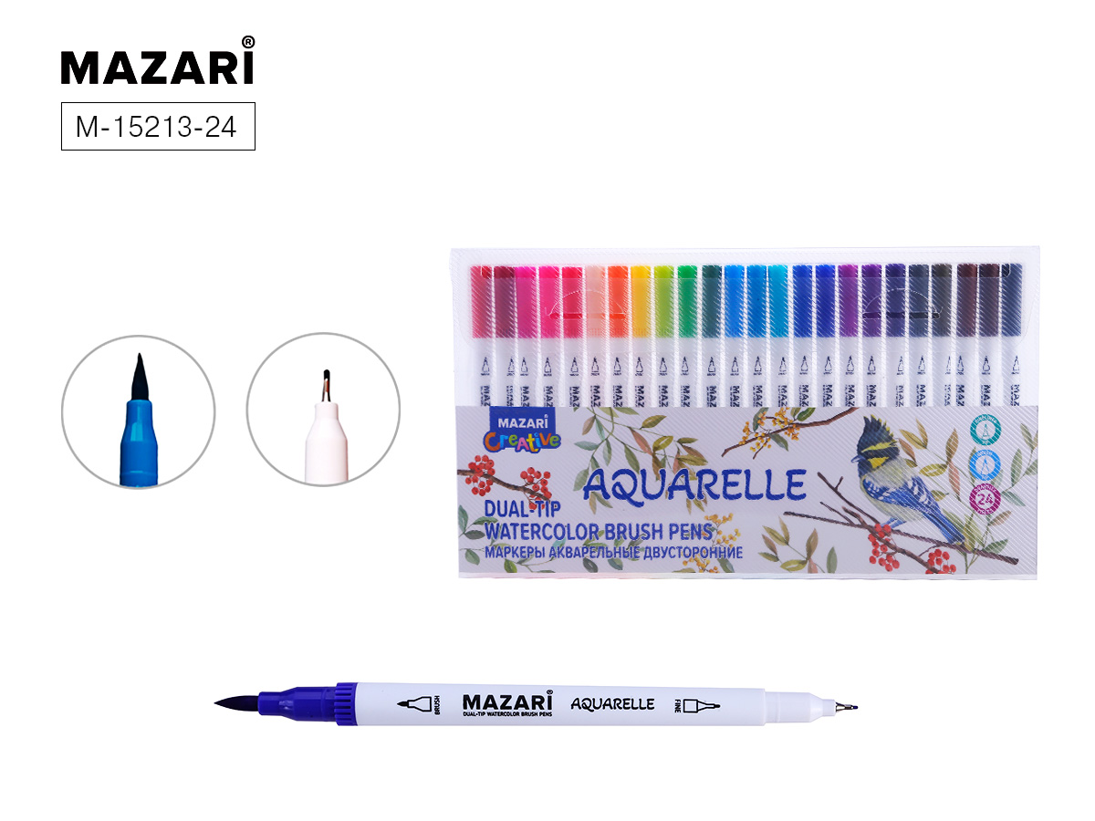 Набор маркеров акварельных "aquarelle" 24 цв.
