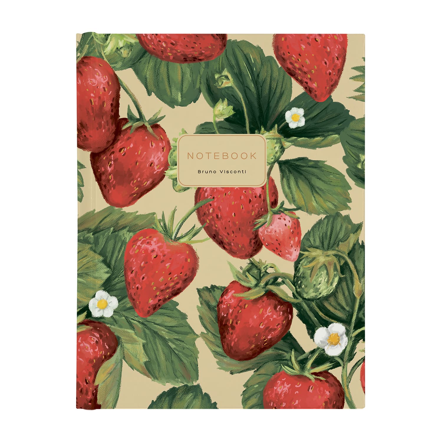 Тетрадь на кольцах 80л. кл. тв.обл. "флора. райская клубника" (bruno visconti) мат.лам.