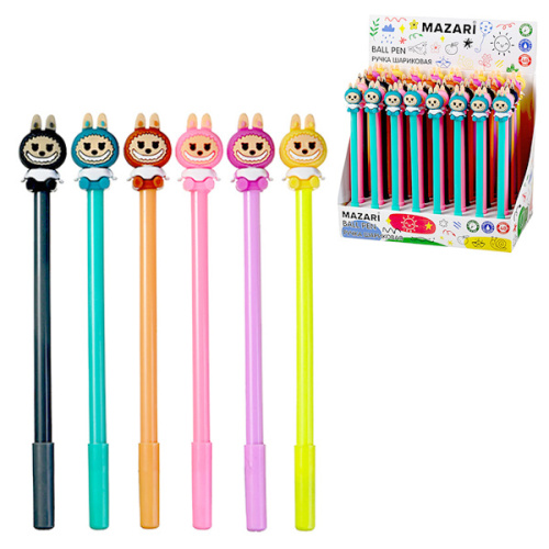 ручка шар. mazari "зубастик" синяя 0,7мм игол.наконечник,масл.основа ассорти Ручка шар. mazari "зубастик" синяя 0,7мм игол.наконечник,масл.основа ассорти