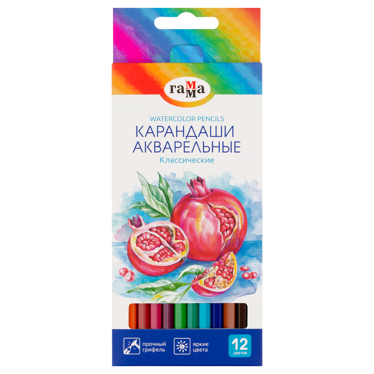карандаши акварельные гамма "классические" 12цв. шестигран. Карандаши акварельные гамма "классические" 12цв. шестигран.