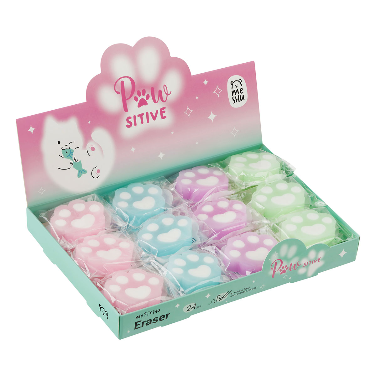ластик фигурный meshu "cute paw" 38х33х10мм Ластик фигурный meshu "cute paw" 38х33х10мм