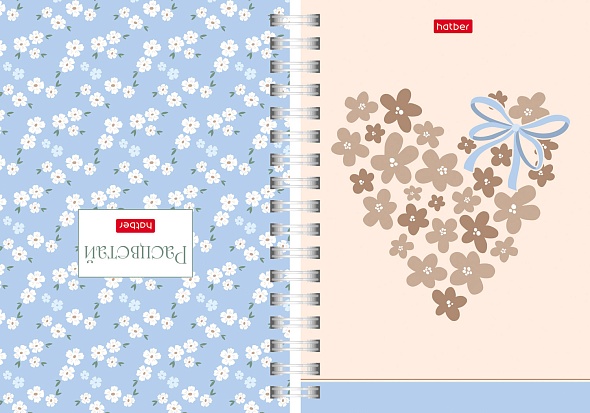 Книжка записная а6 тв.обл. гребень 80л. кл. "нежное очарование" (hatber) глянц.лам.,перевёртыш