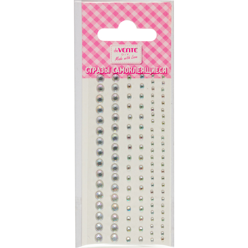 Наклейки стразы акриловые devente "diy mixed size rhinestones set" 116шт.