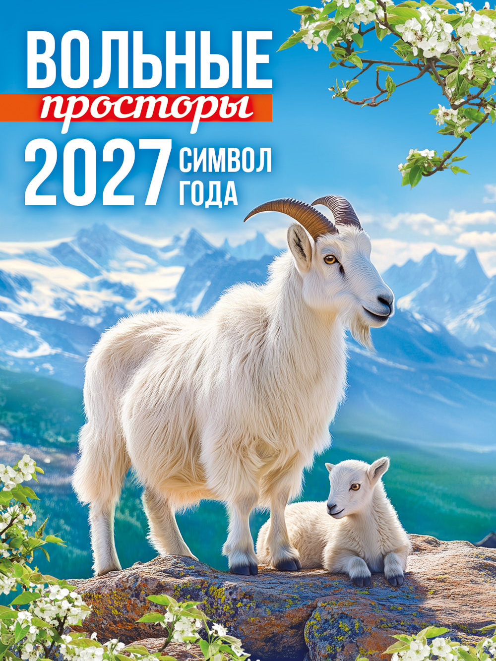 Календарь настенный отрывной 2027 94х128 "символ года. вольные просторы" с магнитным креплением