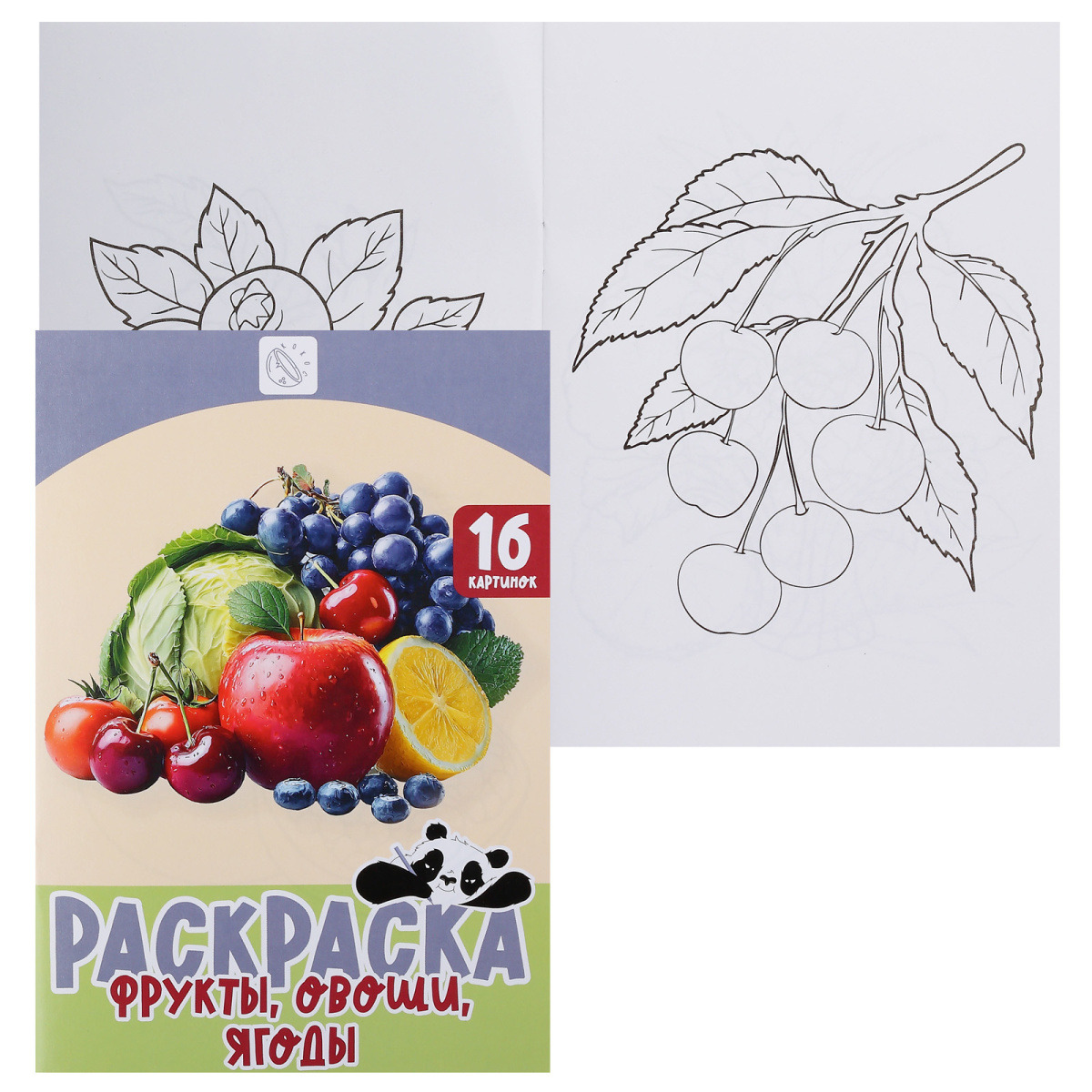 Раскраска "фрукты овощи ягоды" а5