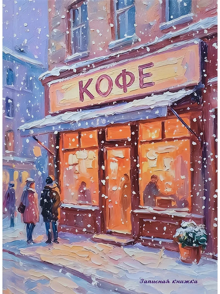 Книжка записная а5 тв.обл. 80л. кл. "зимняя атмосфера-2" (проф-пресс) мат.лам.