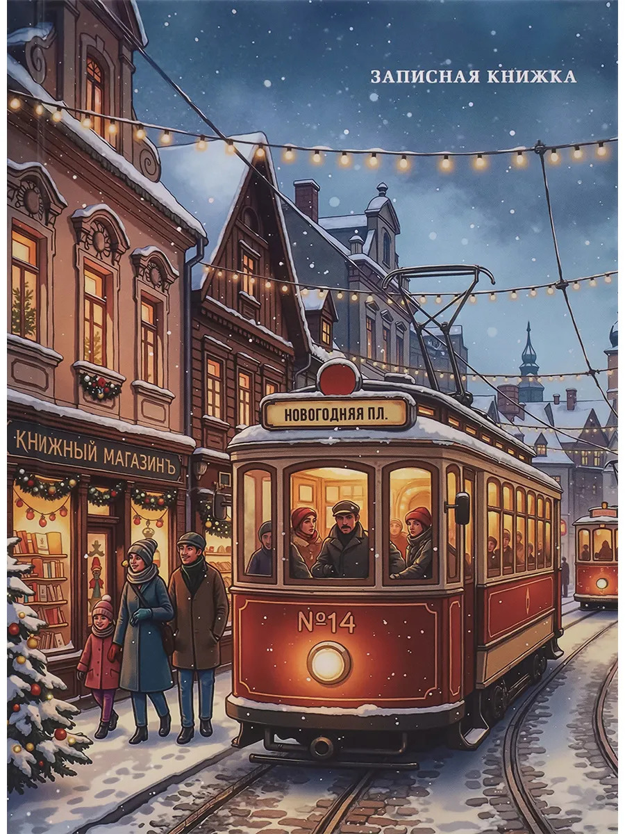 Книжка записная а5 тв.обл. 80л. кл. "зимняя атмосфера-5" (проф-пресс) мат.лам.
