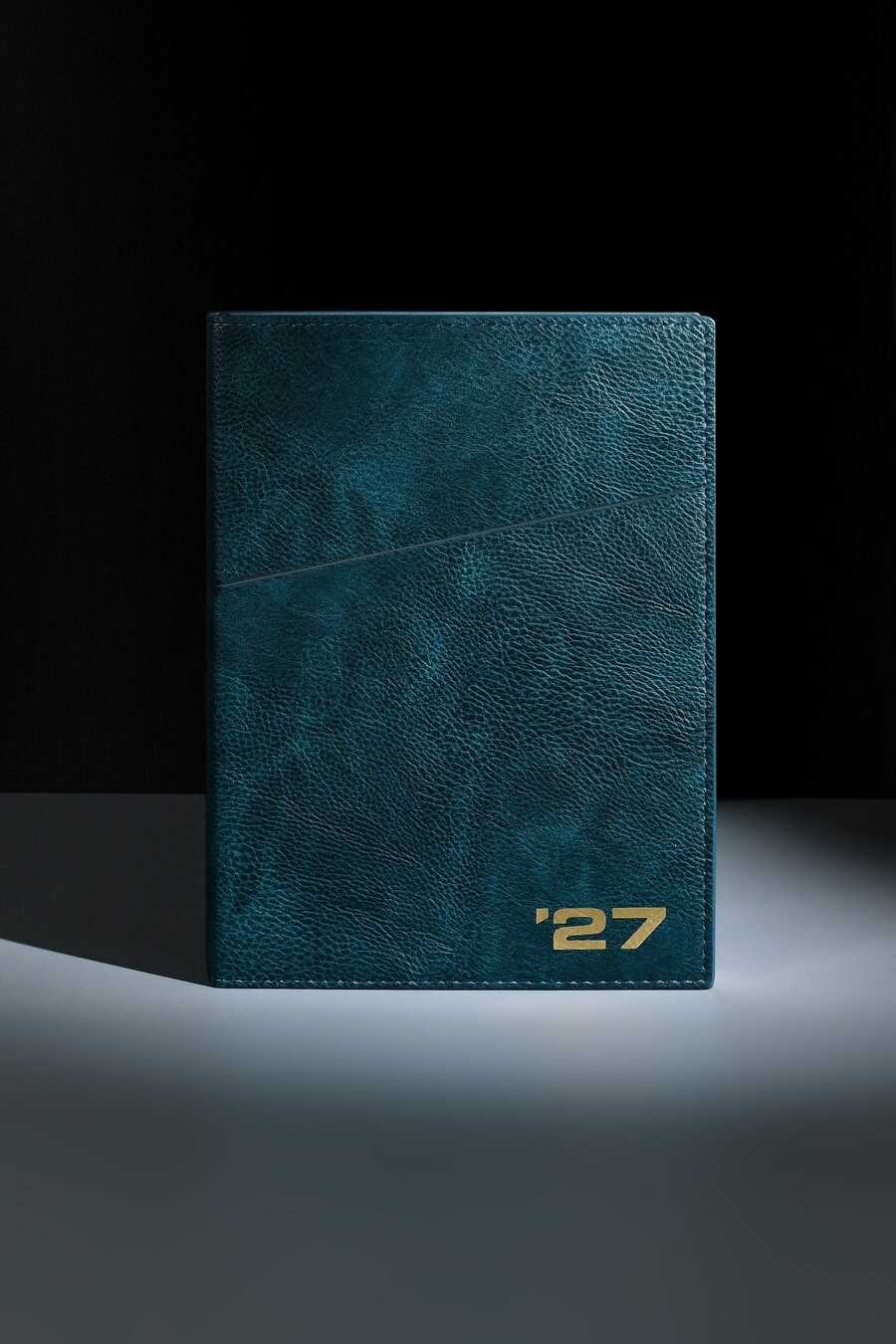 Ежедневник 2027 а5+ escalada "шеврет" зелёный тонир.блок,клетка,кож.зам.