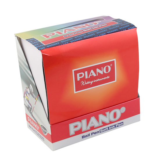 Ручка шар. piano "classic" синяя 0,5мм масл.основа,игол.наконеч.,с резин.упором