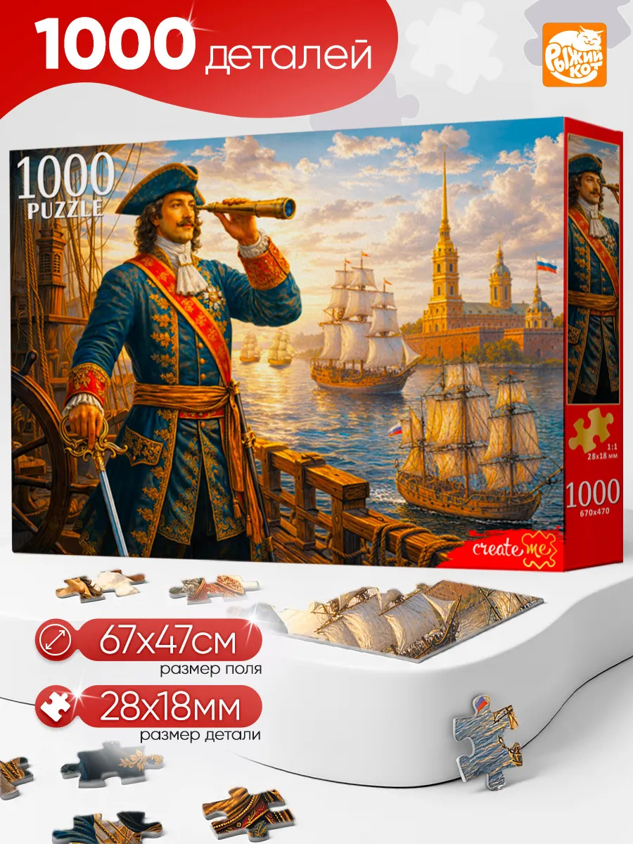 Пазлы 1000 дет. "петр первый"