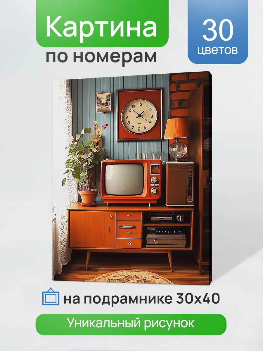 Набор д/творч. картина по номерам 30х40см "симфония винтажа"